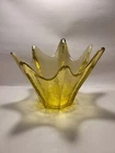 Blenko Gold Glass Star Bowl Hand Blown MCM - 2nd - Read Description