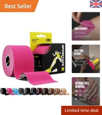 Waterproof Kinesiology Tape 5cm x 5m - Hypoallergenic Muscle Support in Pink 3.40 per metre
