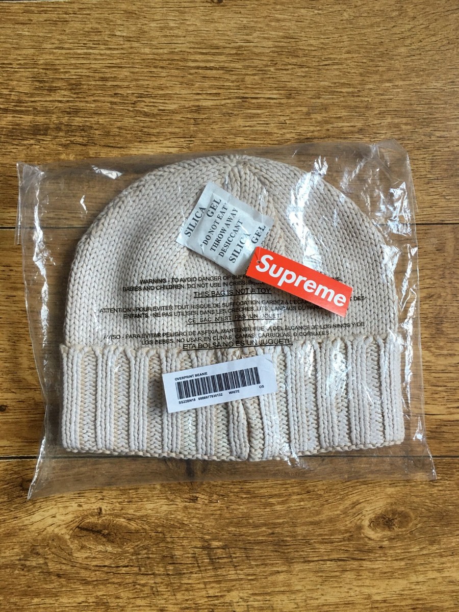 Supreme Overprint Beanie White Hat SS22 | eBay UK