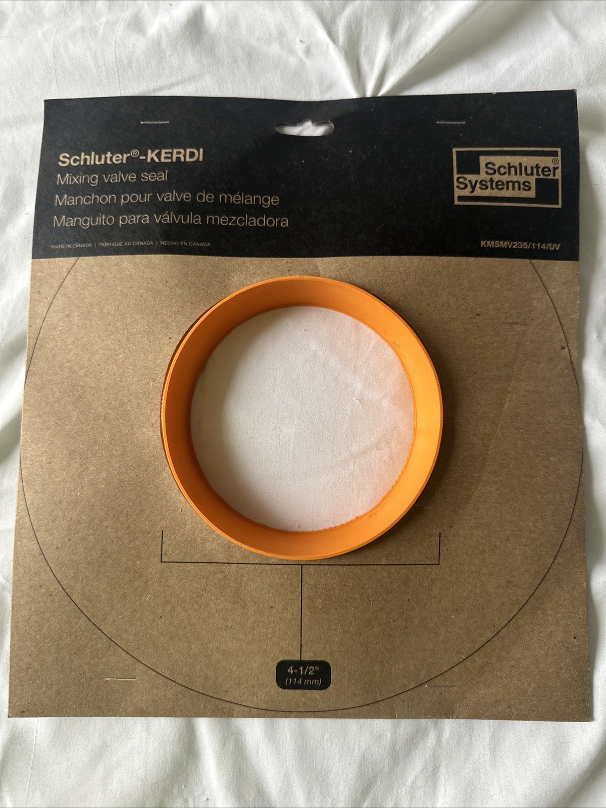 Schluter Kerdi Mixing Valve Seal 41/2" KMSMV235/114/UV free shipping eBay