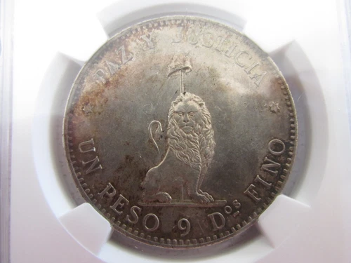 1889 Paraguay Peso NGC MS60