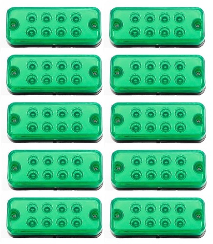 #24V 8 LED Verde Intermitente Lateral Bombilla para Van Camión Camper Trailer - Imagen 1 de 4