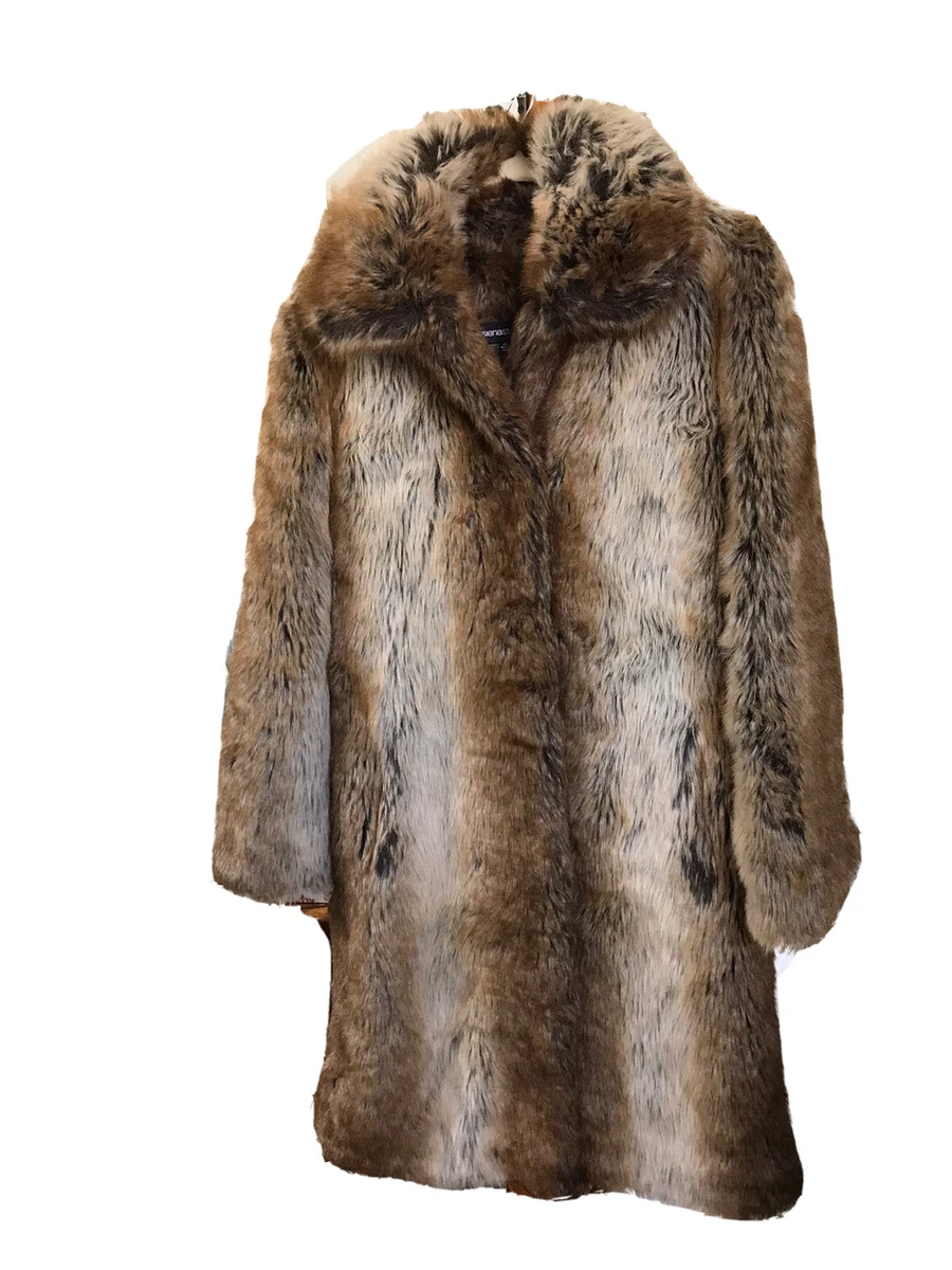Siena Studio Faux Fur Coat XS Warm Full Length NWT