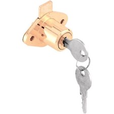 Prime-Line U 9947 Drawer and Cabinet Lock, 7/8 inch Outside Diameter, Diecast,