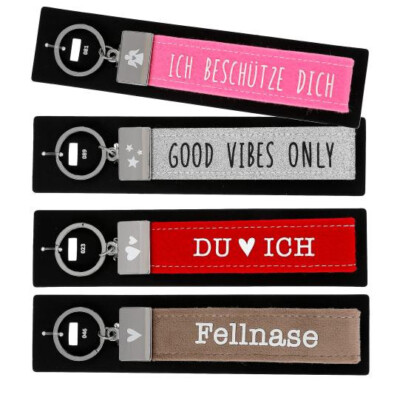 Lanyard felt strap with slogan lucky felt high quality keychain