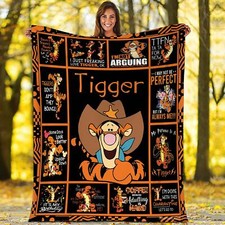 Pooh Tigger Fleece Blanket Winnie The Pooh Blanket Tigger Magic Kingdom Fleece