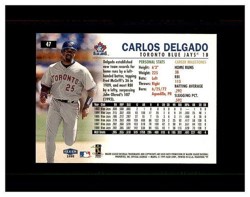 CARLOS DELGADO YOU PICK HUGE FAN COLLECTION .99 UNLIMITED SHIPPING HIGH GRADE - Picture 489 of 501