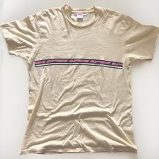 VTG SUPREME SS19 HARD GOODS Y2K SKATE 90s YELLOW T SHIRT MADE IN USA MENs SZ L