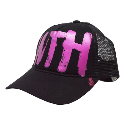 ABBEY DAWN AVRIL LAVIGNE WHAT THE HELL SNAPBACK HAT BLACK WITH HOT PINK