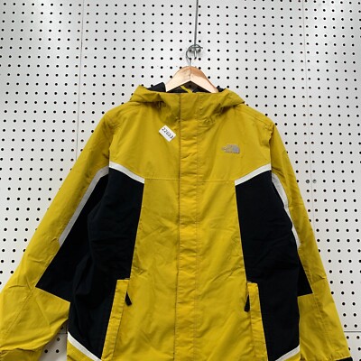 The North Face Ski Jacket Boys XL Yellow Black Mesh Lined Hooded