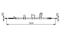 Bosch Handbremsseil Rechts FüR Qashqai 1.5D-2.0D 11.06-04.14 OE 36530EY10A