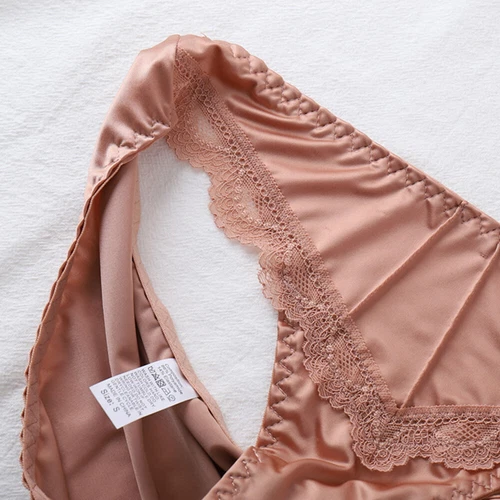 Damen-Slips Spitze Satin Seide Höschen Dessous nahtlos Unterwäsche Tanga Slips P - Bild 10 von 29
