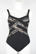 Charmline Badeanzug Größe 40 B Cup Bademode Schwarz Weiß Badebekleidung