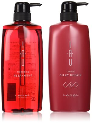 Lebel IAU Relaxment Shampoo 600ml & Cream Silky Repair Treatment 600ml FedEx