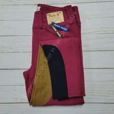 Tailored Sportsman Girls Vintage Trophy Hunter Boot Sock Breeches - Claret/Tan