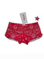 PIN-UP STARS pantaloncino rosso bianco bambina 4 anni Mare Piscina nuovo
