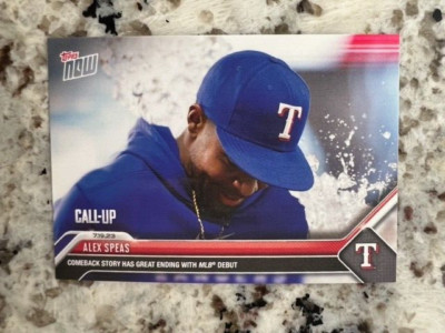 2023 TOPPS NOW MLB CALL-UP CARD TEXAS RANGERS ALEX SPEAS #591 COMEBACK MLB DEBUT