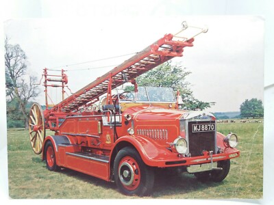 Braidwood offener Körper Dennis Big Four Feuerwehrauto Vintage Postkarte
