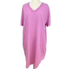 Women's Mauve Pink Night Gown midi sleep shirt Tag not legible See description 