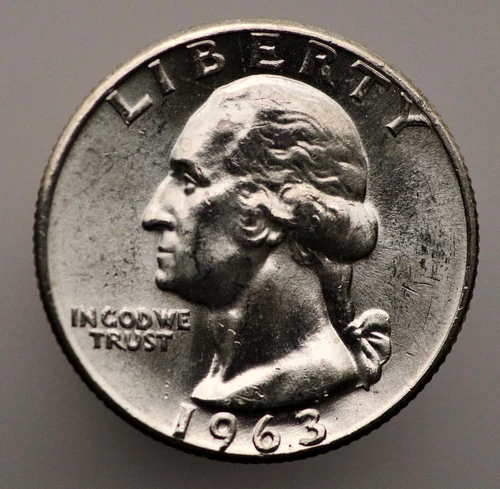 1963 Washington Quarter BU Brilliant Uncirculated 90% Silver .1808 Troy oz MX15