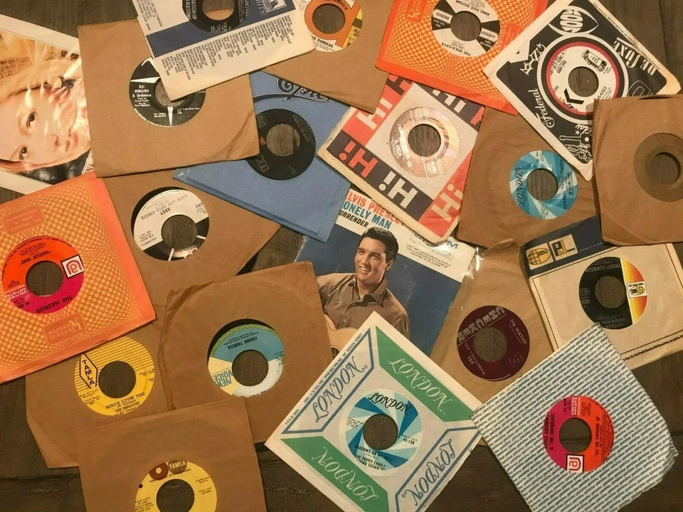 Lot 1950-70s Rock Pop Soul Jazz (32) VG++ Records 7" Single 45 rpm Jukebox w/slv - Image 2 of 2