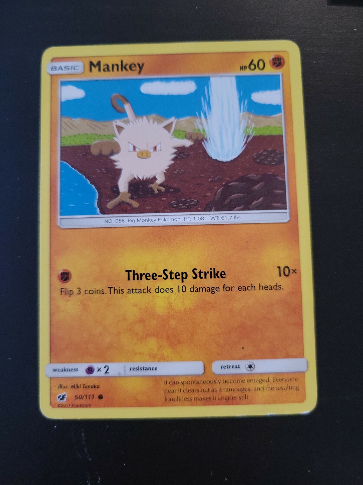 Pokemon Card 2017 Crimson Invasion - Mankey 50/111 | eBay