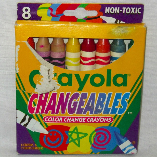 NOS 1994 Vintage Crayola CHANGEABLES Color Change Crayons 8ct. for sale