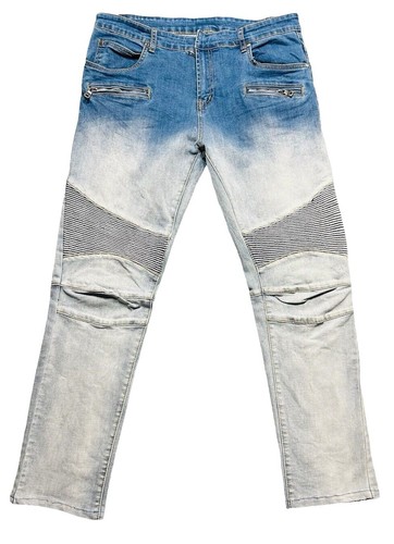 Guapi Jeans Mens 30 Blue White Distressed Skinny Fit Acid Wash