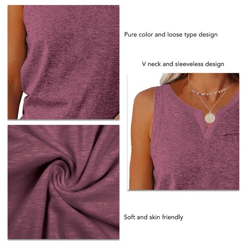 purple v neck tank top