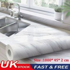 10M Marble Contact Paper Granite White Wallpaper Self Adhesive Vinyl Firm Roll