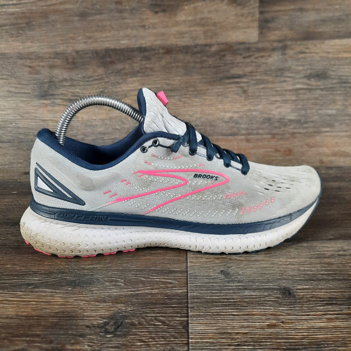 Brooks Glycerin 19 GTS Running Shoes Women's Size 10 Grey Pink