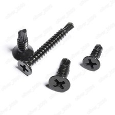 Black 304 Stainless Steel Phillips Countersunk Head Self-Drilling Screws M4 M5