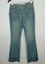 NWT Parasuco Jeans Denim Boot Cut Distressed Cotton Diamond Jeans Size 26