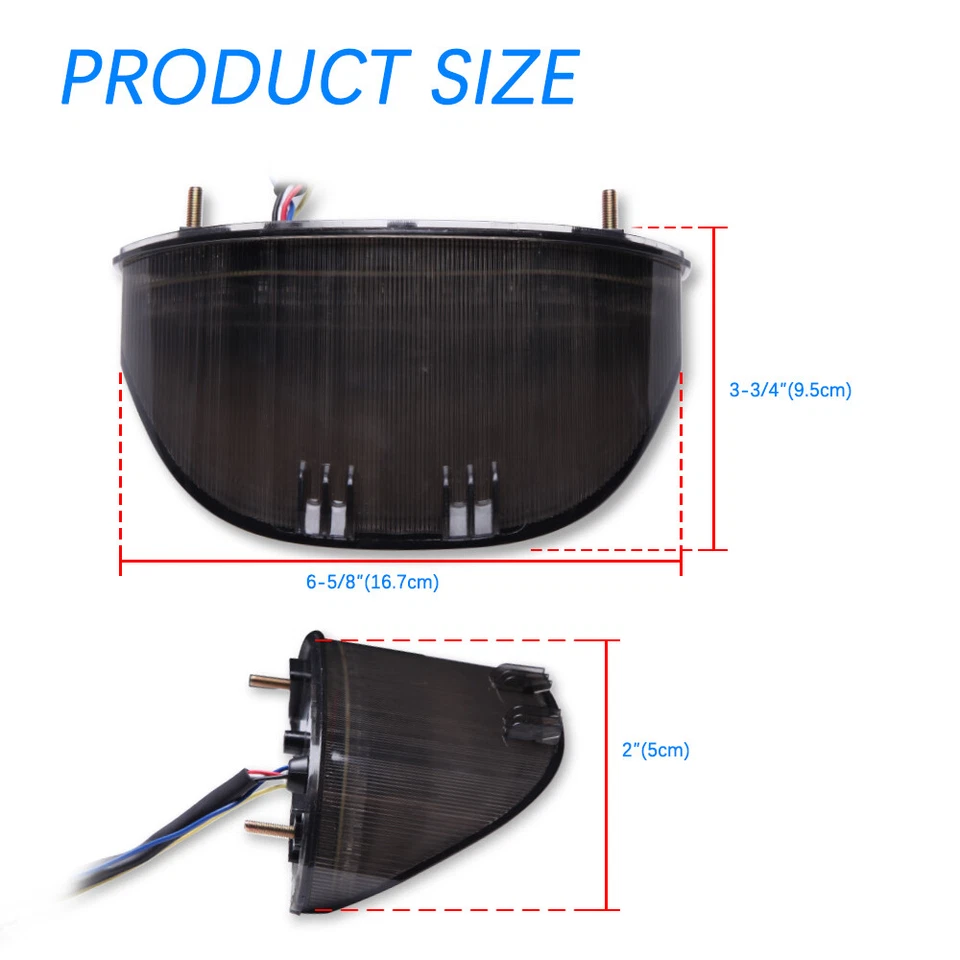 For Honda CBR 1000RR CBR1000RR 04-07 Motorcycle Tail Brake Light LED Turn Signal - Image 3 of 4