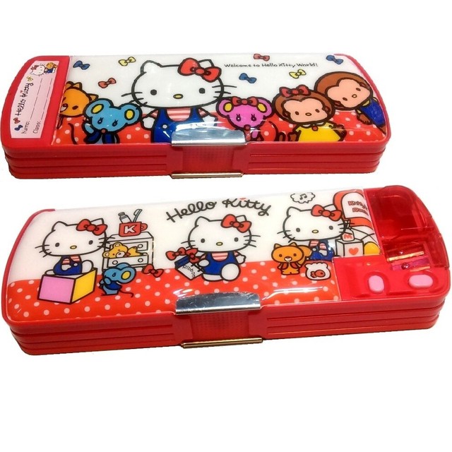 Sanrio Multifunction 2Sided Case Pen Pencil Stationery Holder Box w