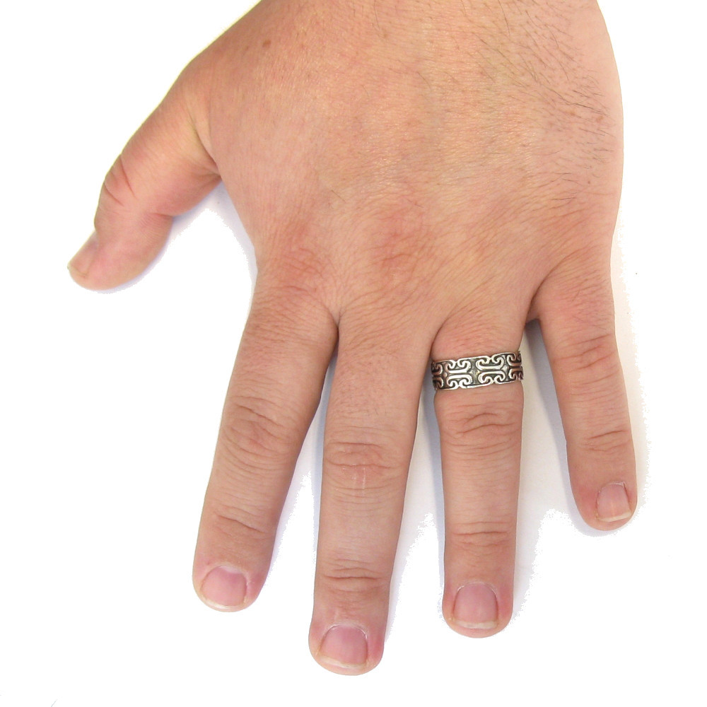 Stylish Genuine Sterling Silver Ring Stamped Solid 925 Band Handmade