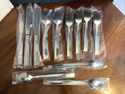 Pfaltzgraff PFF27 Edelstahl Besteck 12 Teile Satiniert mit Glanzbändern Neu Silberbesteck C2j - Bild 8 von 8