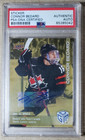 Connor Bedard Signed 2023 UD Game Dated Gold Auto RC Canada PSA/DNA Autograph