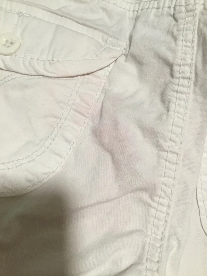 Pantalones cortos para mujer Calvin Klein Jeans blancos mezcla de algodón talla 6 Foto 4 de 4