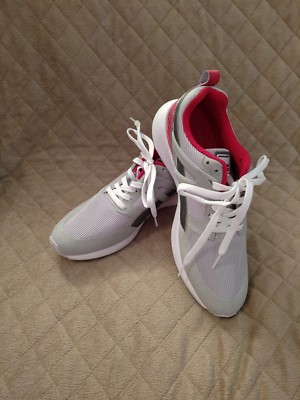puma grey and pink trainers