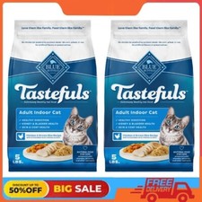 2 Pack Blue Buffalo Tastefuls Dry Food, Adult Indoor Cat, Chicken and Brown Rice