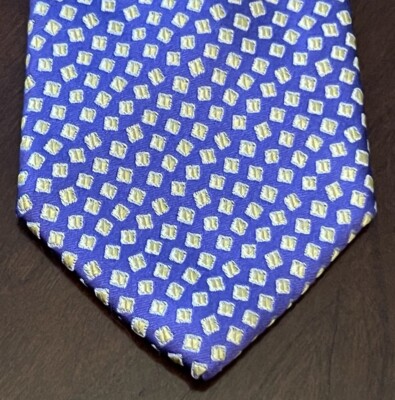 Bugatchi Purple Gold 100% Silk Men s Neck Tie Made In Italy
