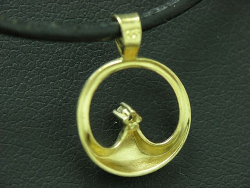 Oro Amarillo Colgante de Diamante / 8kt 333 Oro / 0,01ct 0,3g - Imagen 6 de 6