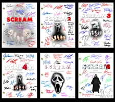 Scream Movies 1-6 Script Collection Signed Autograph Reprints 6 Scripts Horror
