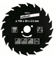 Wolfcraft HM/CT 184 x 16 x 2,4 mm mit 22 Z&auml;hnen 6373000  10/23 ovp