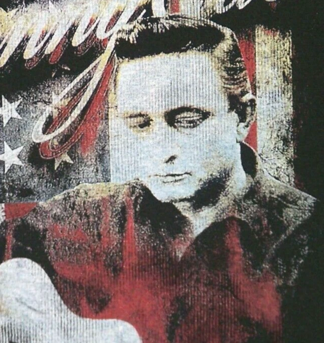 Camisa Jonny Cash Adulto Pequeña Negra Gráfica Anillo de Fuego Manga Corta Música Para Hombres Foto 2 de 4
