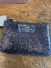 COACH KEY POUCH Glitter Key Pouch New In Box With Tags