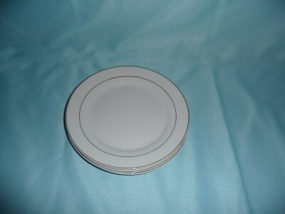 Lot of 3 Tableware R Made in China Double Gold Band Rim 7.5'' 