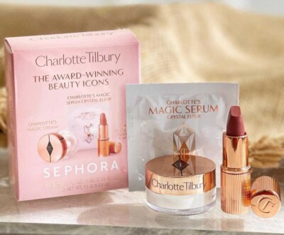 Sephora x Charlotte Tilbury PILLOW TALK 2 Lipstick ~Magic CREAM ~Magic SERUM Set
