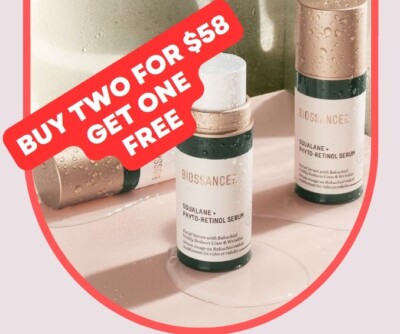   Biossance Phyto-Retinol Serum x 3 for ONLY $58!   BUY 2, GET 1 FREE!   $216